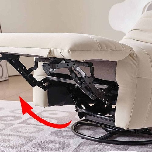Maple Home Recliner Sofa Chair with 362°Swivel Rocking Adjustable Footrest Nordic Style Single Sofa Lounge Living Room Bedroom Balcony Gaming Indoor Home Theater Furniture