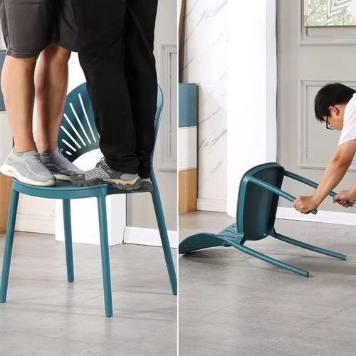 Maple Home Dining Chairs Plastic Stacking Modern Molded Side Chair  Kitchen and Dining Room Chair Indoor Outdoor