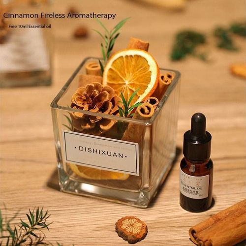 Set Of Diffuser Cup Natural Plants With Extracted Essential Oil And Warm Light