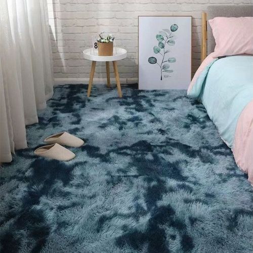 Modern Wool Fluffy Floor Mat Carpet with Anti slip High Pile Bottom with Upgraded Foam (Size 120-160CM)