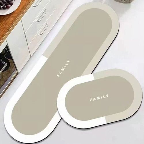 2 PCS Set Large Kitchen Mats with Thick Non-Slip Bottom for Kitchen Floor (50-80CM And 50-160CM)