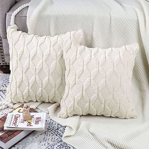 2 PCS Of Throw Pillow With Extra Comfort And Fluffy Material With Soft Hand feel