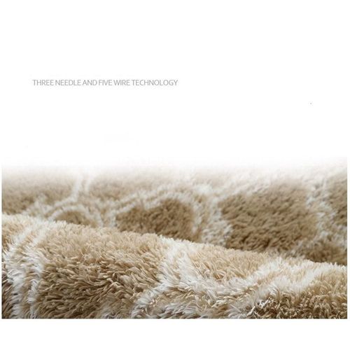 Modern Wool Fluffy Floor Mat Carpet with Anti slip High Pile Bottom with Upgraded Foam (Size 120-160CM)
