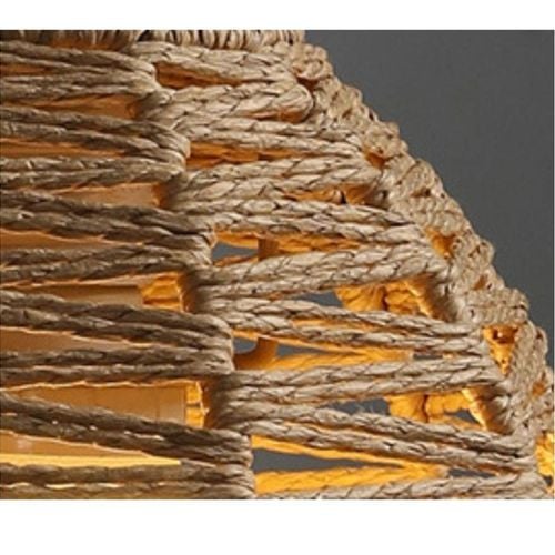 Hand Woven Rattan Cage Pendant Light Cover With Aesthetic Design