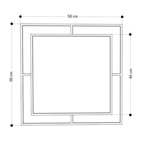 Corner Mirror - Gold - 2 Years Warranty