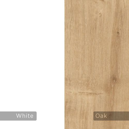 Klappe TV Unit Up To 50 Inches With Storage - White/Oak - 2 Years Warranty