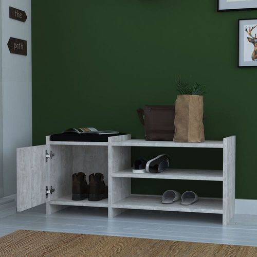 Sunno Bench & Shoe Cabinet - 8 pairs - Ancient White - 2 Years Warranty