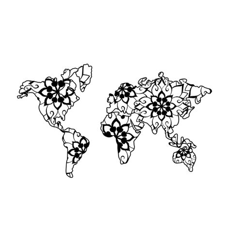 Metal Wall Art Mandala Black - 2 Years Warranty