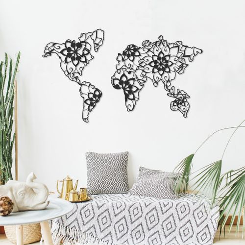 Metal Wall Art Mandala Black - 2 Years Warranty