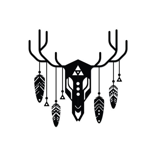 Metal Wall Art No:47 Deer Totem - 2 Years Warranty