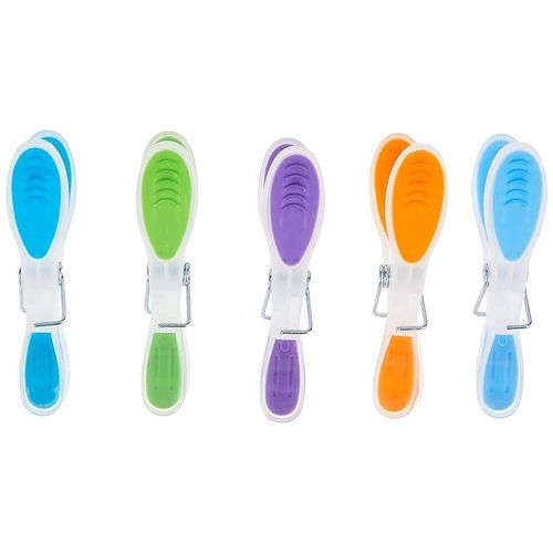 Vileda Soft Pegs Clothespin, Soft Grip, Weather Resistant- Multiple Colours