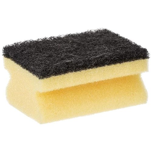 Vileda Glitzi Crystal Scourer Sponge 1 Pc, Antibacterial, Long Lasting, Hygienic - Yellow And Black (1 Pc Per Pack)