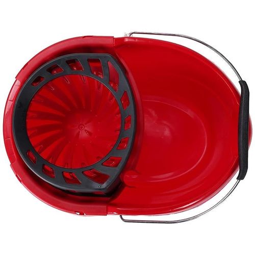 Vileda Supermocio Bucket With Torsion Wringer, Durable, Red, 26 x 37.5 x 26.5 Cm