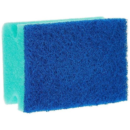 Vileda Glitzi Dishes Scourer Sponge 2Pcs, Soft Cleaning, Durable, User-Friendly - Green &amp; Blue (2 Pcs Per Pack)