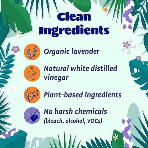 Organic Lavender All-Purpose Cleaning Vinegar - 1.89 L (2-Pack) | Plant-Based Floor Cleaning Solution by Originally Yellow