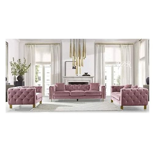 Washington Designer Sofa Set Upholstered Tufted Design (3+2+1) - Multiple Seaters - 3 Pieces