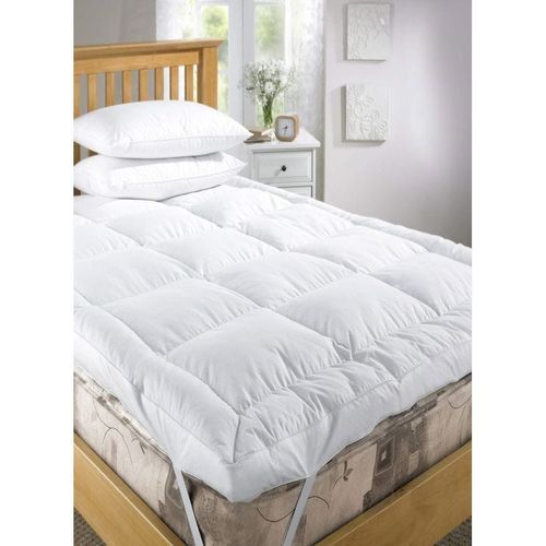 Mattress Topper Cotton Box Stiched With 4 Corner Elastic 6cm Thick 100x200cm