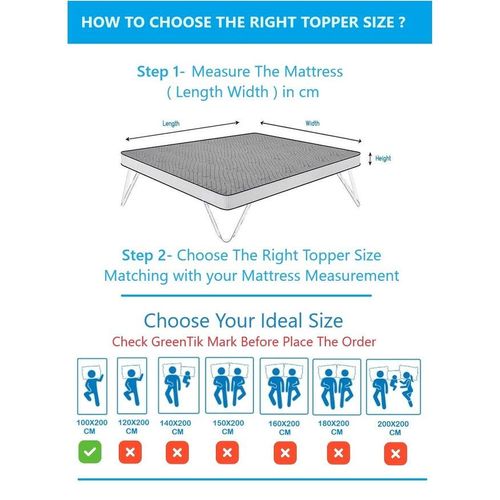 Mattress Topper Micofiber Heavy Filling With 4 Corner Elastic 10cm Thickness 100x200cm