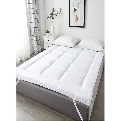 Comfotable Bed Mattress Topper With 4 Corner Elastic Straps 10cm Thick 140x200cm