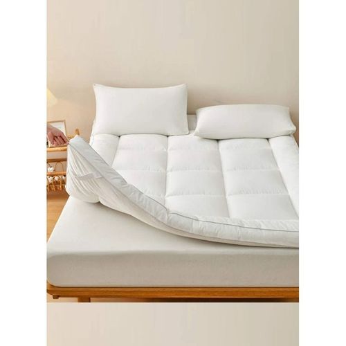 Mattress Topper Comfortable Cotton Filled With Microfiber 10cm Thick 200x200cm