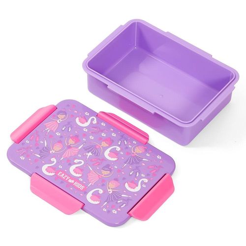 Eazy Kids 1/2/3/4 Compartment Convertible Bento Lunch Box Tropical - Purple 850ml