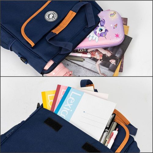 Eazy Kids - Ergonomic Multipurpose School/Lunch Bag - Blue