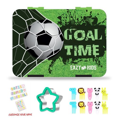 Eazy Kids Bento Box wt Insulated Lunch Bag & Cutter Set -Combo - Goal Time