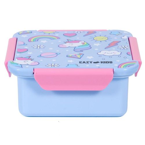 Eazy Kids Lunch Box Set Unicorn-Blue
