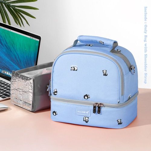 Sunveno Love Little Me Insulated Bottle/Lunch Bag -Blue