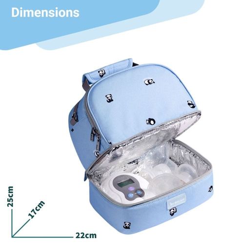 Sunveno Love Little Me Insulated Bottle/Lunch Bag -Blue