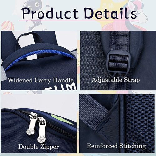 Eazy Kids Leo School bag-Blue