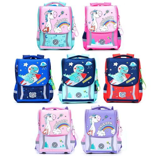 Eazy Kids School Bag Unicorn - Green + Pink