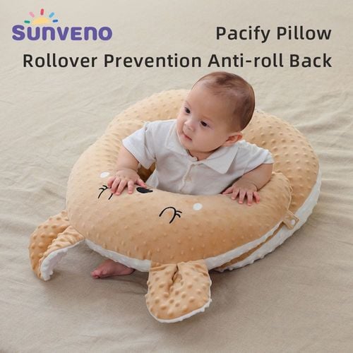 Sunveno Baby Anti-Reflux Feeding Pillow W/ C Shapped Seating Pillow - Coffee