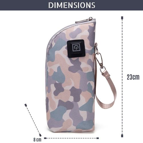 Little Story Portable Insulated Milk Bottle Warmer Bag with USB - Purple