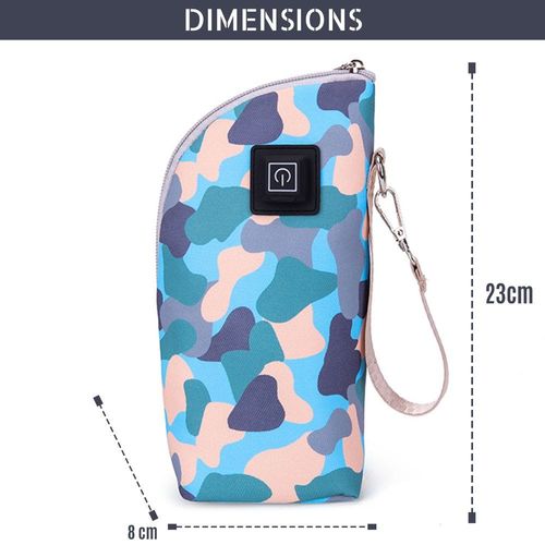 Little Story Portable Insulated Milk Bottle Warmer Bag with USB - Green