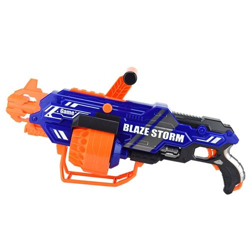 Little Story Kids Battery Operated Bullet Gun wt 40pcs Soft Bullets - Blue