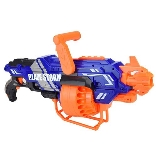 Little Story Kids Battery Operated Bullet Gun wt 40pcs Soft Bullets - Blue