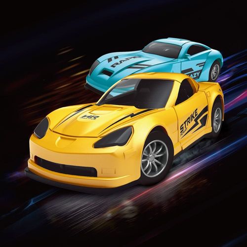 Little Story 4Pcs Slide Die Cast Toy Rapid Car Set