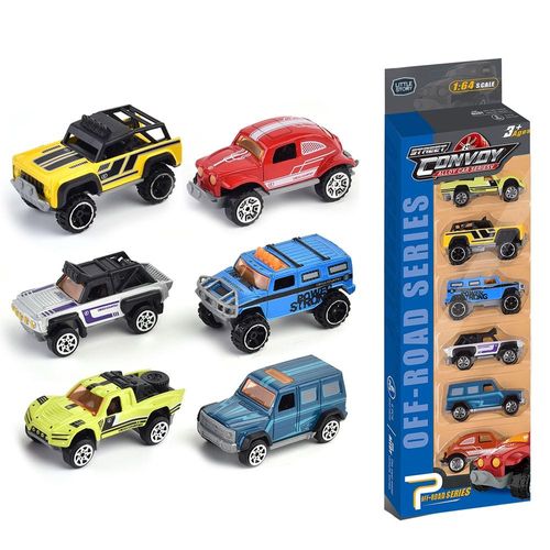 Little Story Alloy Sliding Off-Road Toy Vehicle (6Pcs) - Multicolor