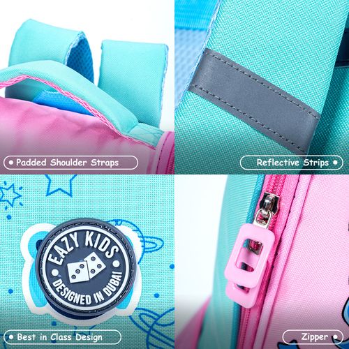 Eazy Kids School Bag Unicorn Wt Trolley - Green
