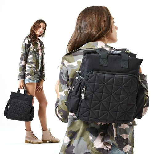 Little Story Styler Diaper Backpack - Black