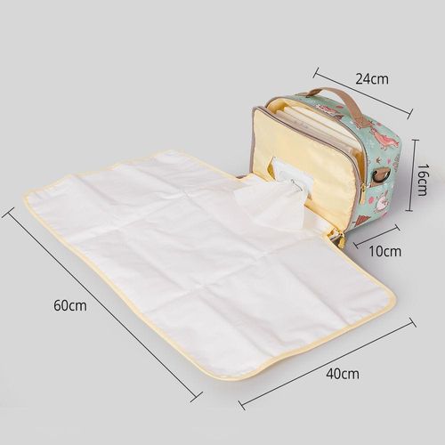 Sunveno Diaper Changing Clutch W/T Mat-Green Dream