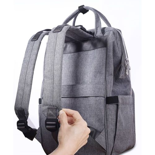 Sunveno Stylish Diaper Travel Backpack Xl Wt Stroller Straps & Changing Pad-Grey