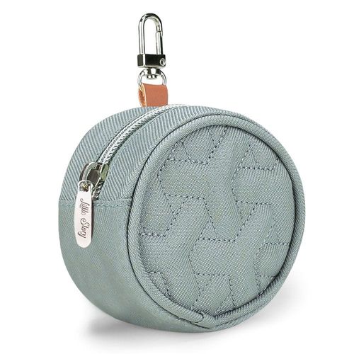 Little Story Quilted Diaper Backpack W/ Pacifier Bag And Stroller Hooks-Wedgewood Green