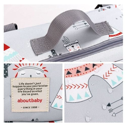 Little Story Baby Diaper Changing Clutch Kit-Polar Bear Grey