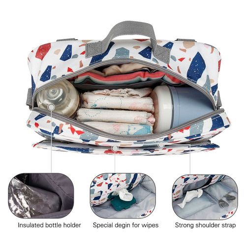 Little Story Baby Diaper Changing Clutch Kit - Geo White