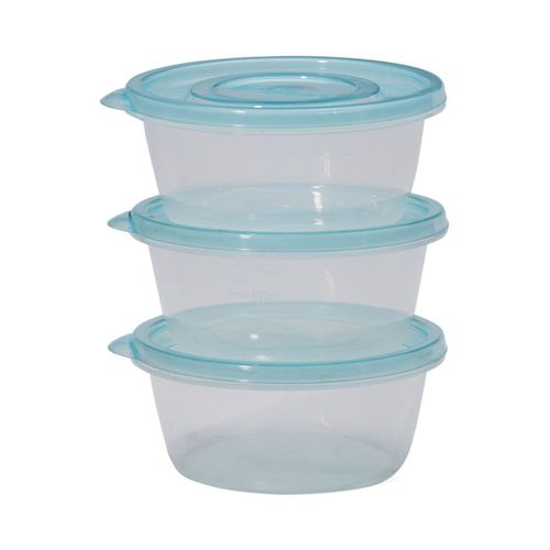 Lock & Lock Ez Lock Pastel Round Container 350 ml 3-Piece Set