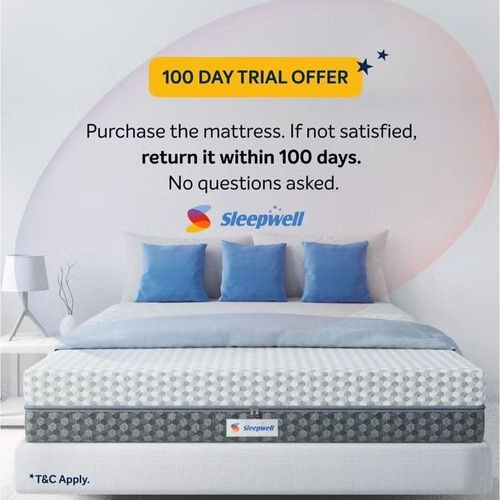 Dual Pro Triple Layered Anti Sag Foam King Mattress White -200x 190x 20 cm