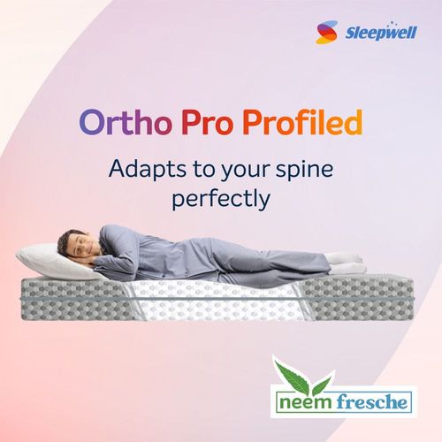 Ortho Pro Memory Foam King Mattress With Airvent Cool Gel Technology White -200x 200x 25 cm