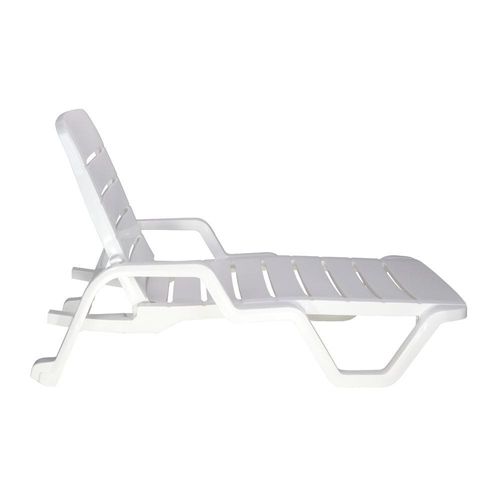 Tramontina Leblon White Polypropylene Sunlounger-White